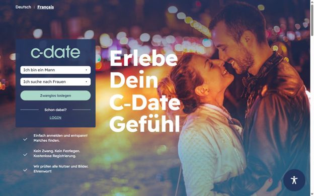 Startseite von c-date.ch